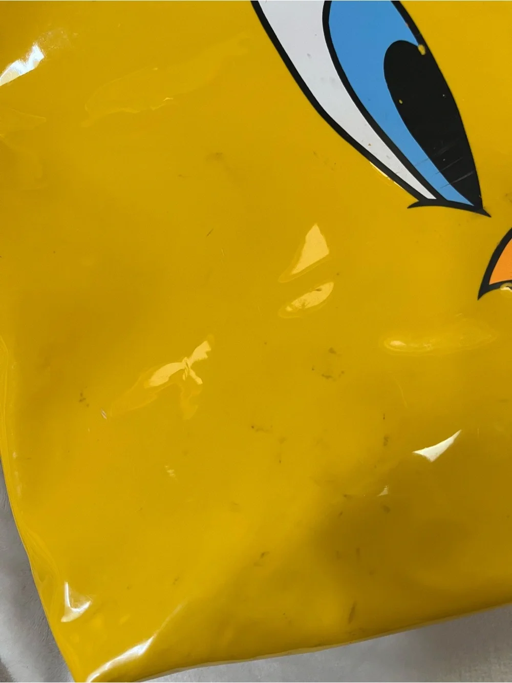 Vintage 1997 Looney Tunes Tweedy Bird Piolin Yellow Vinyl Tote Bag | *see pics*